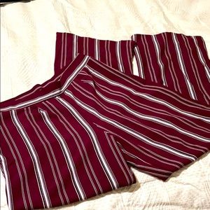 Pinstripe wide-legged trousers!